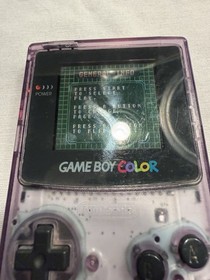 Nintendo Game Boy Color - Atomic Purple Tested Working With 1 Game