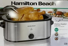 Hamilton Beach 22-Quart 28lbs Roaster Oven Self-Basting Lid Stainless Steel