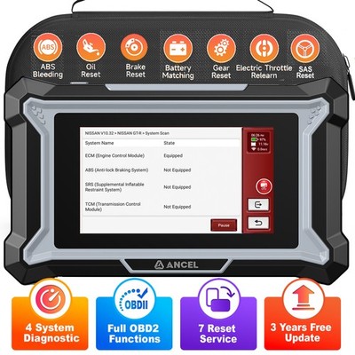 ANCEL DS100 Car OBD2 Scanner Diagnostic Tool  Oil EPB BMS TPS ABS Bleeding SAS