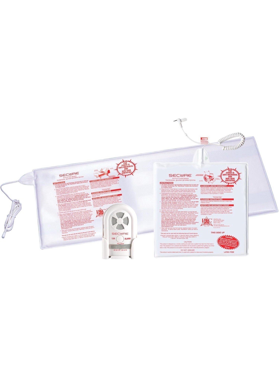 Secure Bed Alarm for Elderly Adults Long-Term 12" X 30" Bed Pressure Sensor