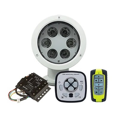 ACR RCL-50 LED White Searchlight w/URP-103 Wired Point Pad, URC-104 Master Co...