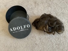 Vintage Human Hair Wig Brown and Adolfo Wig Box