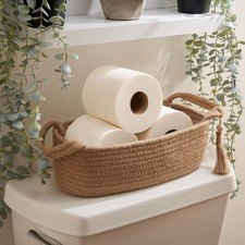 Decorative Toilet Paper Basket Beautiful Bathroom Organizer for Toilet Tank