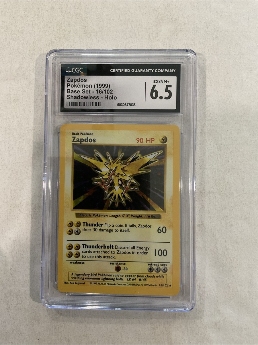 Zapdos 016/102 Base Set (Shadowless) Holo for sale online | eBay