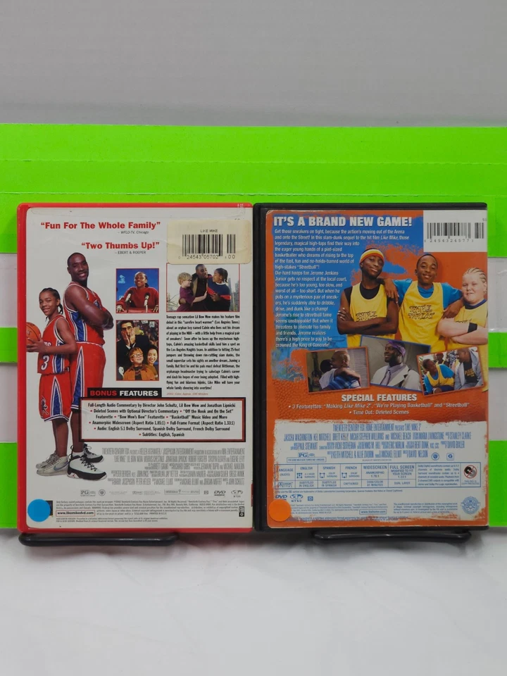LIKE MIKE 1 & 2 STREETBALL W/ LIL BOW WOW MORRIS CHESTNUT JONATHAN LIPNICKI DVD - Image 2 of 3