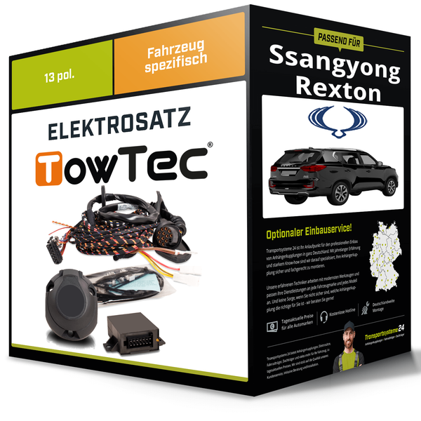 Elektrosatz 13-Pol Spezifisch für Ssangyong Rexton 09.2017-Jetzt NEU Inkl. EBA-image