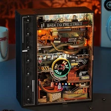 ROKR Parallel World Marble Run Hip-hop Street LED Building Toys 3D Puzzle Gifts