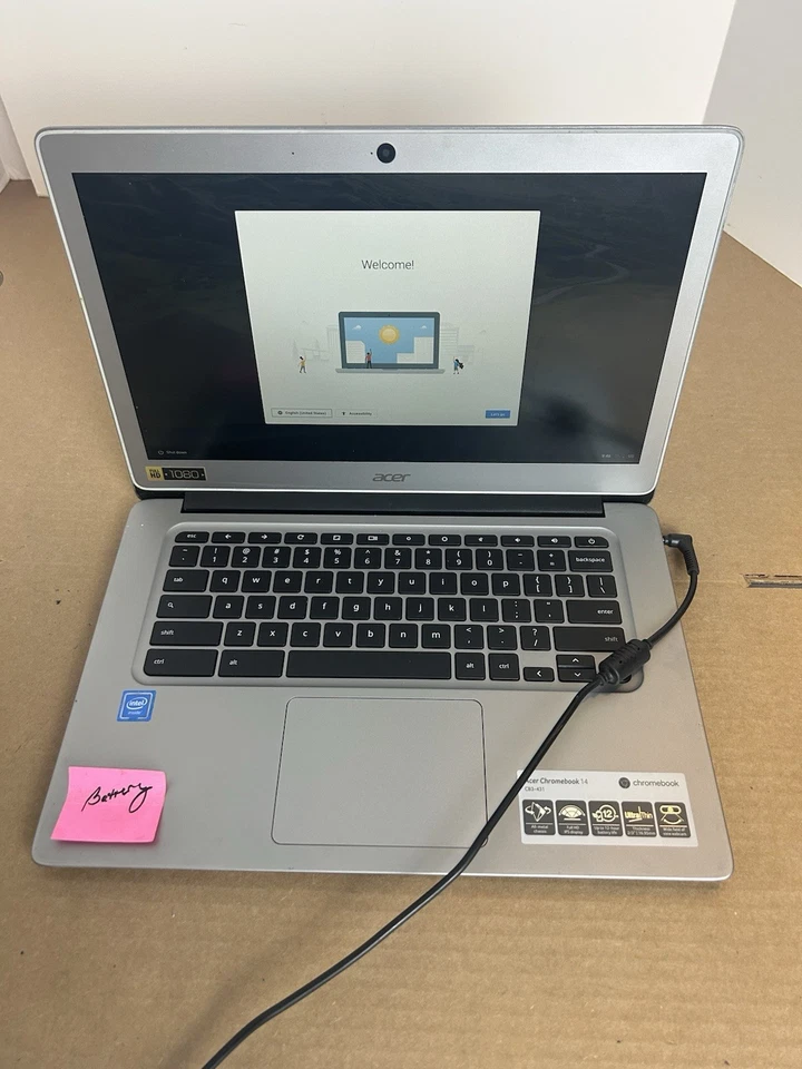 Acer Chromebook 14 Cb3-431 2017 Funciona con **BATERÍA DEFECTUOSA/PIEZAS o Reparación Foto 2 de 4