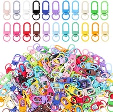 250pcs Swivel Lobster Claw Clasps for Keychains, 360  Colorful Lanyard Key Chain