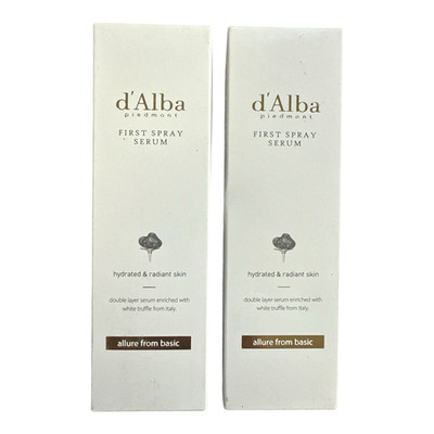 d'alba Piedmont Italian White Truffle First Spray Serum, Vegan Skin Care  2 PACK