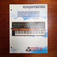 VINTAGE SEQUENTIAL CIRCUITS PROPHET-5 POLYPHONIC SYNTHESIZER SPEC SHEET