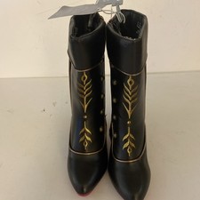 NWT Disney Store Queen Anna Black Boots Costume Shoes Girl Frozen II Size 9/10