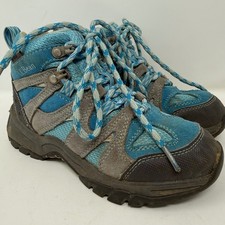 LL Bean Enfants Bleu Gris Imperméable Tek 2.5 Randonnée Bottes Chaussures Trail Taille 2