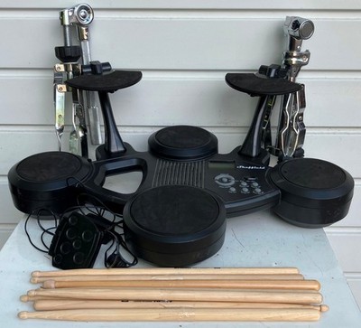 Sheffield E-Drum-Set elektronisches Schlagzeug 6 Pads + Musik Ständer Schwarz