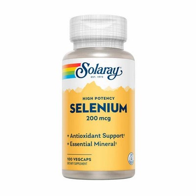 High Potency Selenium 100 Veg Caps 200 Mcg by Solaray