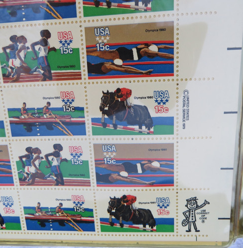 US #1791-1994 1980 15c SUMMER OLYMPIC GAMES Full 50 Stamp Sheet NH