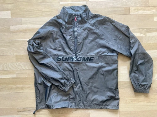 Veste pull demi fermeture éclair réfléchissante SS17 Supreme 3M noir taille XL