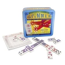 University Games, Spinner Game of Wild Dominoes in On-the-go Travel Tin , for 
