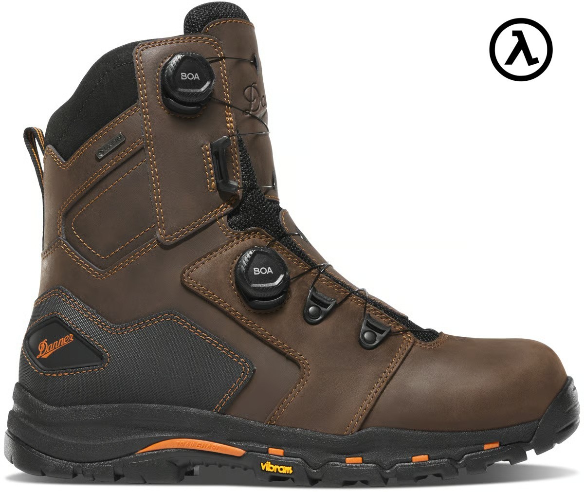 's 8" Brown/orange Composite Toe (nmt) Work Boots 13801
