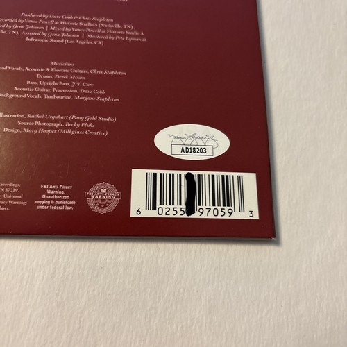 CHRIS STAPLETON signed Autogramm Auto "From A Room" CD JSA - Bild 4 von 5