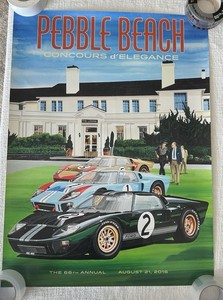 2016 The 66th Annual Pebble Beach Poster Rare Original