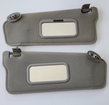 1998-2003 Ford Escort Gray Sun Visor Pair LH RH Driver Passenger Side OEM Clips