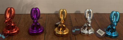 Balloon Animal Pop Art Sculpture, Bunny Decor  Baby Birthday Metallic, Small - Picture 1 of 40