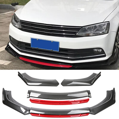 Carbon Fiber Front Bumper Lip Spoiler Splitter Body Kit For VW Polo GTI Scirocco