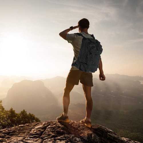 Outdoor Military Tactical Backpack Rucksack Camping Hiking Bag Trekking Travel - Picture 13 of 13