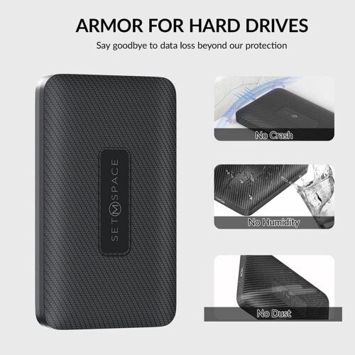 SETMSPACE 2.5" Hard Drive Case USB 3.0 SATA External SSD HDD Enclosure 2 Type - Picture 7 of 11