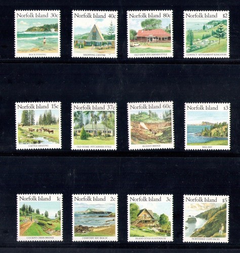 1987-88 Norfolk - Sites et monuments ordinaires, Yvert n° 401-04 +409-12 + 432-