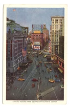 Times Square Street View New York City Pepsi Cola Four Roses Distillery Postcard