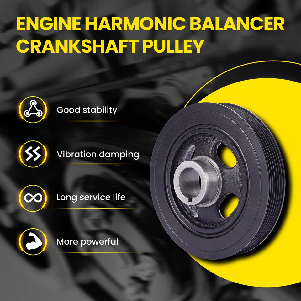 Correa de transmisión equilibradora armónica para 07-09 Dodge Caliber 07-08 Jeep Compass Patriot Foto 3 de 4