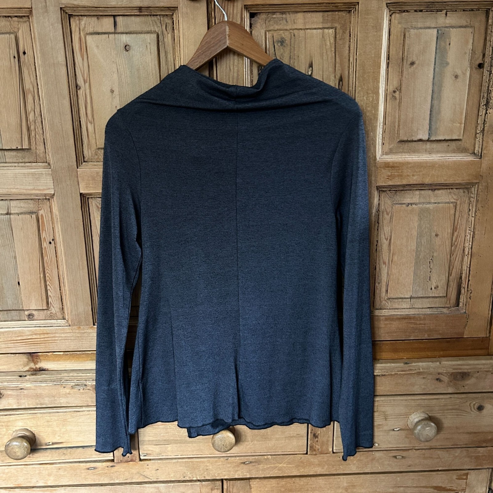 Basic Threads XS Long Sleeve Blouse Charcoal Gray… - image 7