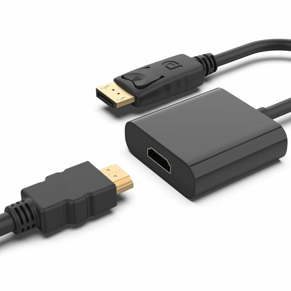 Displayport > HDMI Adapter / DP Stecker > HDMI Buchse Kabel PC HD TV Konverter - Bild 3 von 4