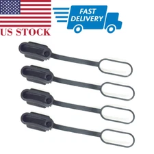 4pcs 4pin Trailer Flat Wire Connector Waterproof Cover Cap Tow Side Rubber Plug