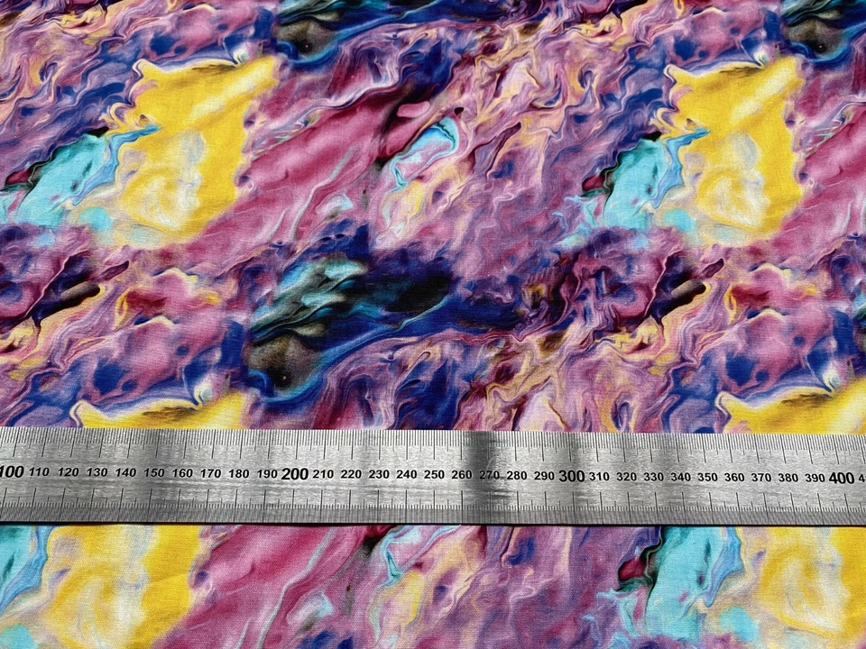 Baumwollstoff Stoff Meterware Patchworkstoff Farben Explosion Bubblegum Abstrakt - Bild 3 von 3