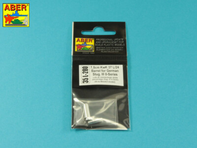 MW22 ABER MODELS 35L280 7,5CM KWK 37 L/24 BARREL FOR GERMAN STUG. III  0-S  for