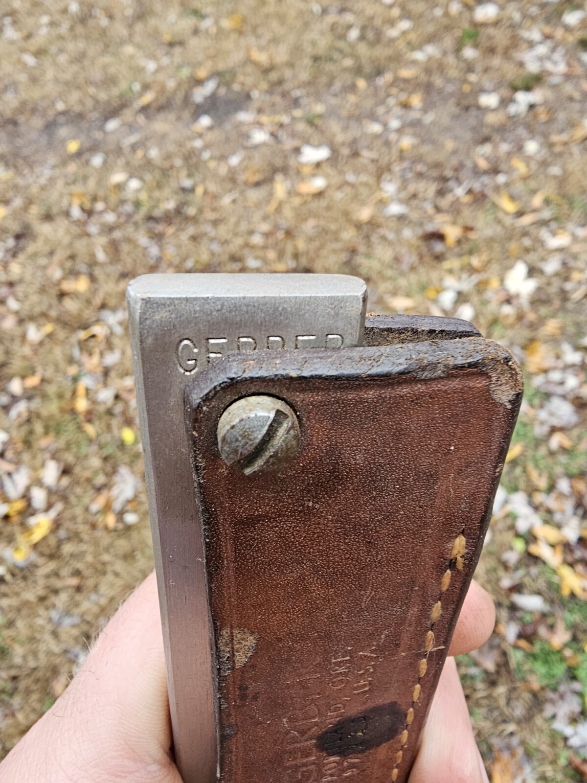 Vtg GERBER Knife Folding Honing Sharpening Sharpener Steel Old Tool USA