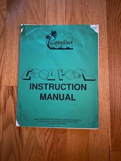 Catalina Games Cool Pool Instruction Manual, Used