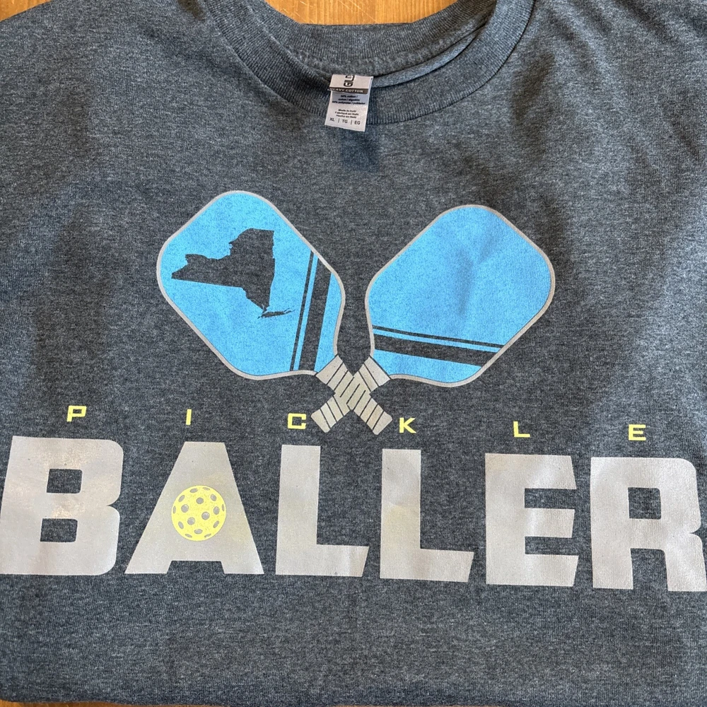 Pickleball Gildan New York Pickle Baller Size XL Short Sleeve T-Shirt Unisex Pickleball Gildan New York Pickle Baller Size XL Short Sleeve T-Shirt Unisex