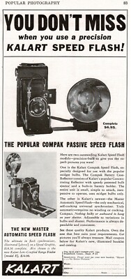 1941 KALART Speed Flash, Compak Passive, Master Automatic Vintage Print Ad