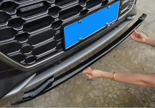 Sportback ABS Black Front Bumper Lip Molding Cover Trim For 2021-24 AUDI Q5 SQ5 - Foto 7 di 10