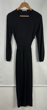 Reformation Small Black Open Back Tencel Spandex Blend Soft Maxi Dress