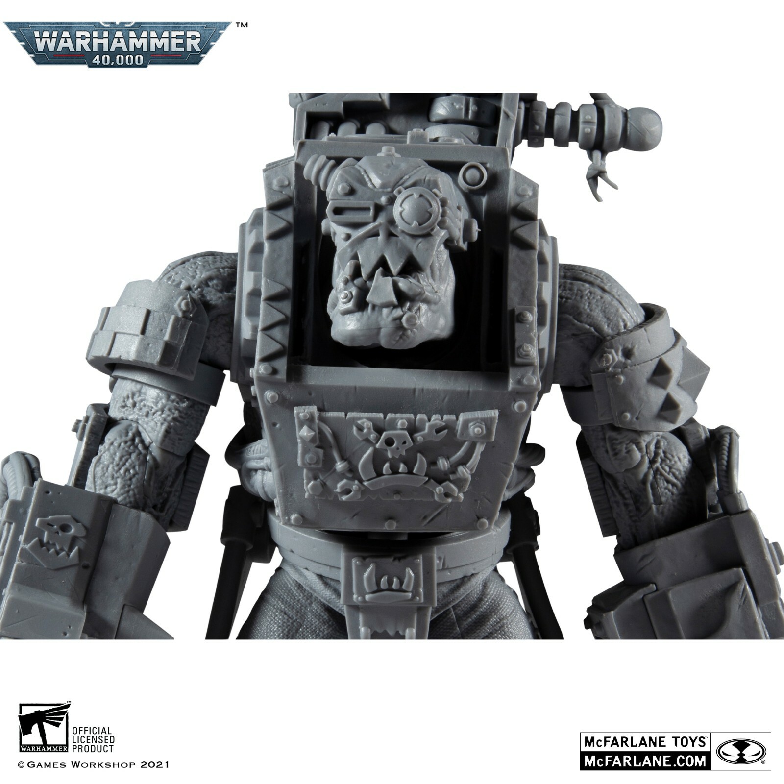Mcfarlane Toys Warhammer 40000 Big Mek Ork Unpainted 11189 Brand New & Sealed