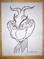 How THE GRINCH Stole Christmas 1966 movie Original Figure Drawing PRINT 8.5X11