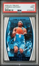 2006 UD Trilogy CARMELO ANTHONY Parallel BLUE 36/66 HOF PSA 9 Pop 1 Highest