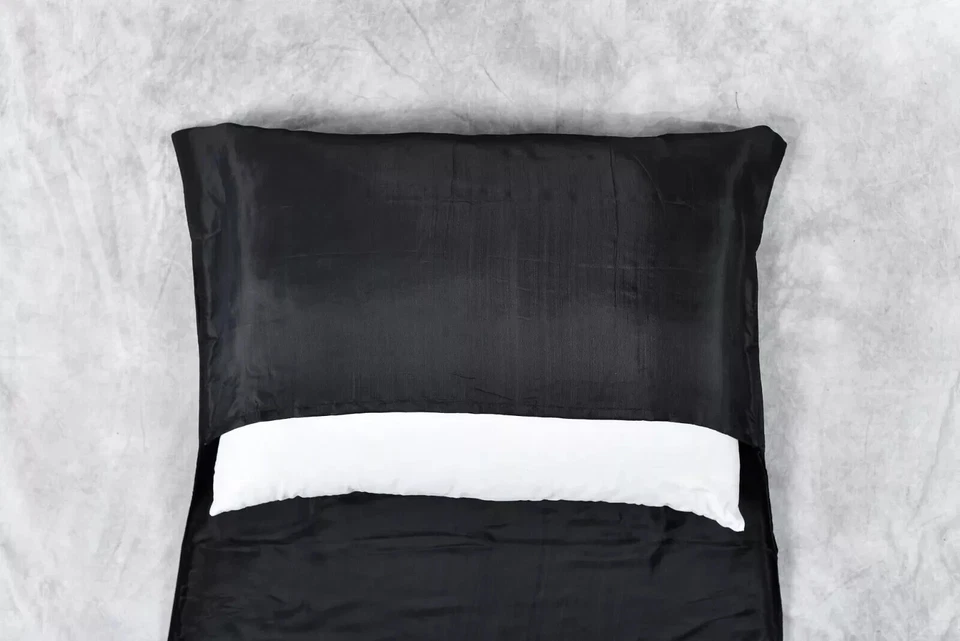 Single Pure Silk Sleeping Bag Liner for Camping Hiking Hostel Travel - Image 3 of 4