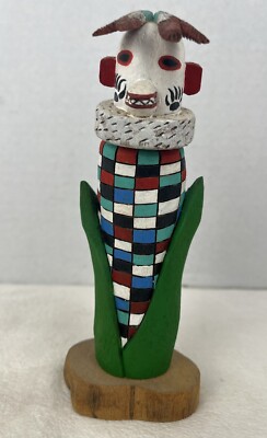 Hopi Katsina Holzschnitzerei Mais Pflanze von Eugene Hamilton Hirschfuß - 7'' hoch