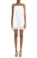 Zimmermann Raie Floral Lace Women's Sleeveless Mini Dress Ivory Size 3 / US 10